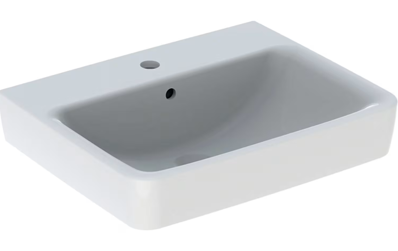 Geberit Renova Plan
Waschtisch 55 cm, mit 1 Hahnloch,
mit Überlauf, Farbe: weiß,
Beschichtung: mit KeraTect,
Hahnloch: mit 1 Hahnloch, Überlauf:
mit Überlauf Art-Nr 501.632.00.8
