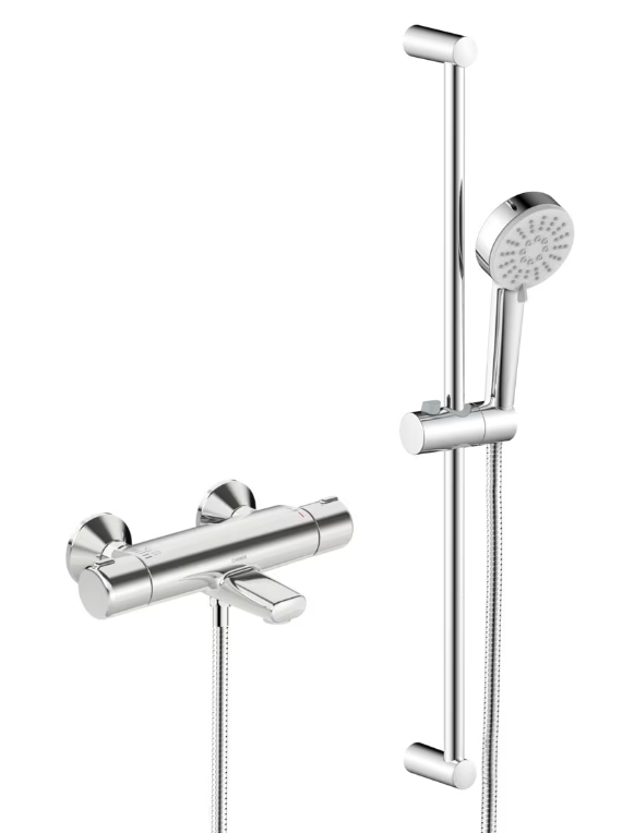 Hansa HANSABASIC
Thermostat Wannen und
Brausearmatur Breite: 29,0 cm,
Tiefe: 17,8 cm Art-Nr 55162131
