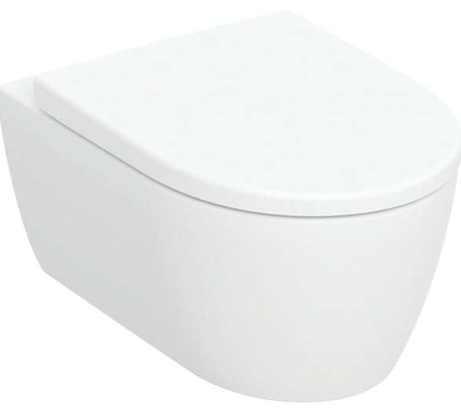 Geberit iCon Wand WC Tiefspüler spülrandlos mit Sitz Softclose QuickRelease Art Nr GE501664001