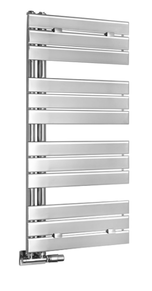 Badheizkörper 1200 x 500 mm Paneel weiß Anschluss links rechts seitlich offen 30972468232270 / Aqualine MYTHOS Badheizkörper 500x1130mm, Chrom