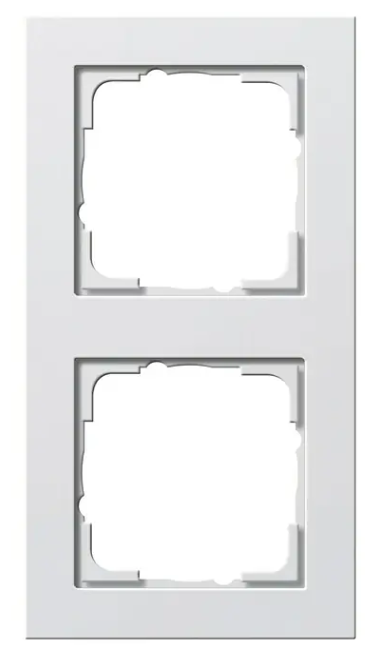1 Stk Gira E2 Abdeckrahmen 021223 Reinweiß seidenmatt, 2 fach, Kunststoff Art-Nr 30836460