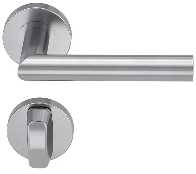 1 Stk Diamond Doors Modern Zimmertürgarnitur WC L Form Stärke Tür: 38 mm 45 mm, Edelstahl, Schlitzkopf/ Olive Art-Nr 20529831