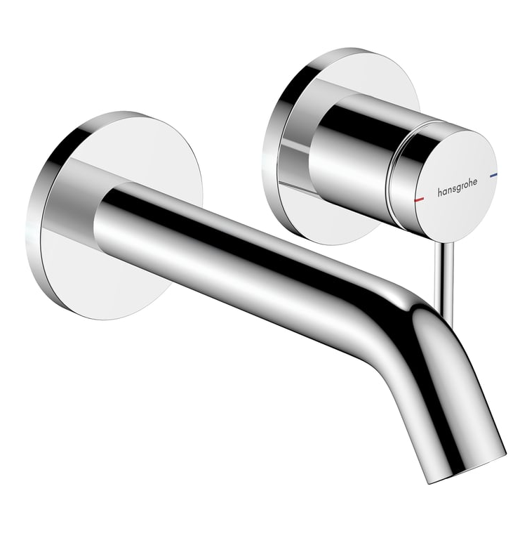 1 Stk hansgrohe Tecturis S Waschtischarmatur, Wandmontage mit EcoSmart+, mit immer geöffnetem Ablaufventil, schwarz matt Material: Messing, Farbe: schwarz matt, Farbe Griff: schwarz matt, Ausladung: 165 Art-Nr 73350670