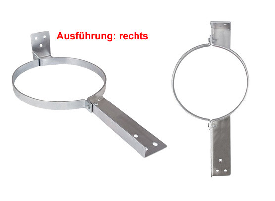 SideFix Schachtauflager für PVC Wäscheschachtrohr Ø 300 mm, einseitig montierbar, verzinkt, ideal für Versorgungsschächte mit begrenztem Platzangebot, Ausführung rechts Art-Nr 708293-SR