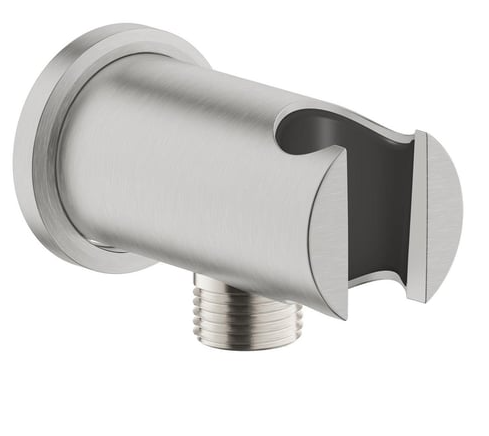 Grohe Rainshower Brausehalter mit Schlauchanschluss RUND supersteel, Material: Metall, Farbe: supersteel Art-Nr 26658DC0