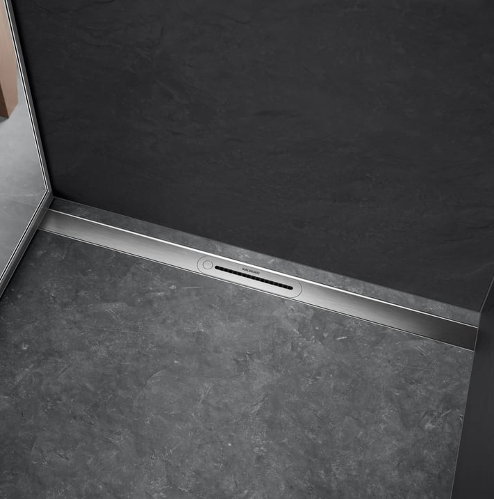 KALDEWEI FLOWLINE ZERO Duschrinne kürzbar Material: Edelstahl, Farbe: edelstahl gebürstet, Länge: 120, Breite: 5.5, mind. Einbauhöhe: 1.1 Art-Nr 940100010930