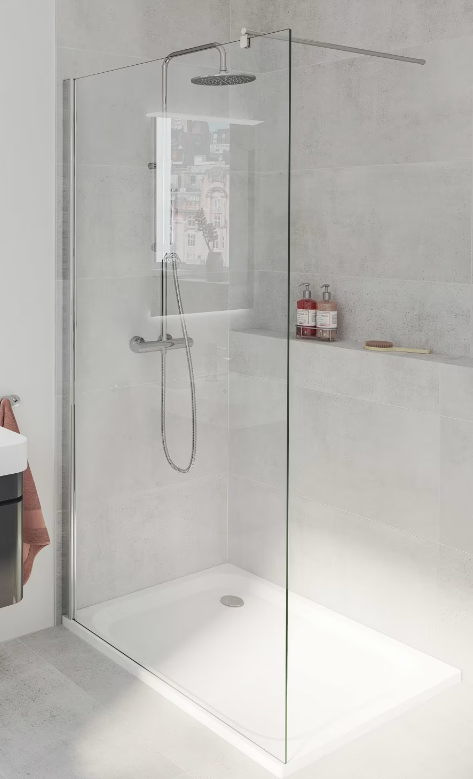Steinkamp Walk-In Eight Frontelement gerade 120 x 200 cm inkl. easypearl Artikelnummer: HSTWIF8120 Glasart: 8 mm (ESG), klar hell, inkl. easypearl