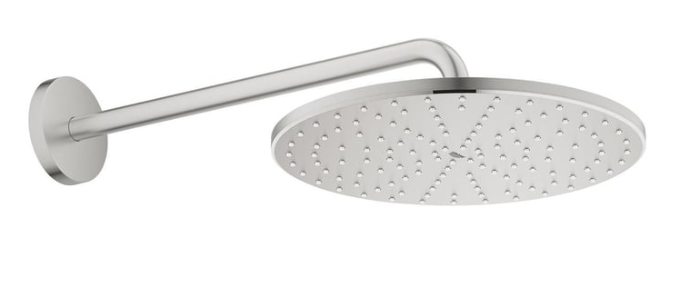 Grohe Rainshower Kopfbrause 1 Strahlart mit EcoJoy, supersteel, Material: Metall/Kunststoff, Farbe: supersteel, Durchmesser: 310, Ausladung: 422, max. Wasserverbrauch der Kopfbrause bei 3 bar: 7.5, Art-Nr 26558DC0