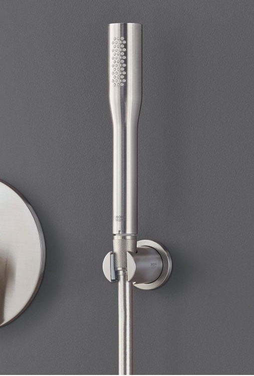 Grohe Euphoria Cosmo Handbrause, 1 Strahlart mit EcoJoy Material: Kunststoff, Farbe: supersteel, Länge: 216, max. Wasserverbrauch der Handbrause bei 3 bar: 8.2 Art-Nr 27400DC0