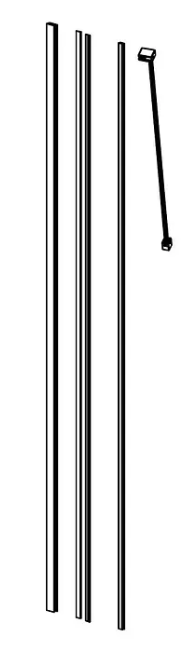Camargue Meran Mix & Match Beschlag-Set W1 (Höhe: 200 cm, Silber) Art-Nr 32172416